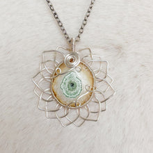 Load image into Gallery viewer, Solar Quartz Sunflower Pendant
