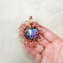 Load image into Gallery viewer, Opal x Labradorite Sunflower Pendant
