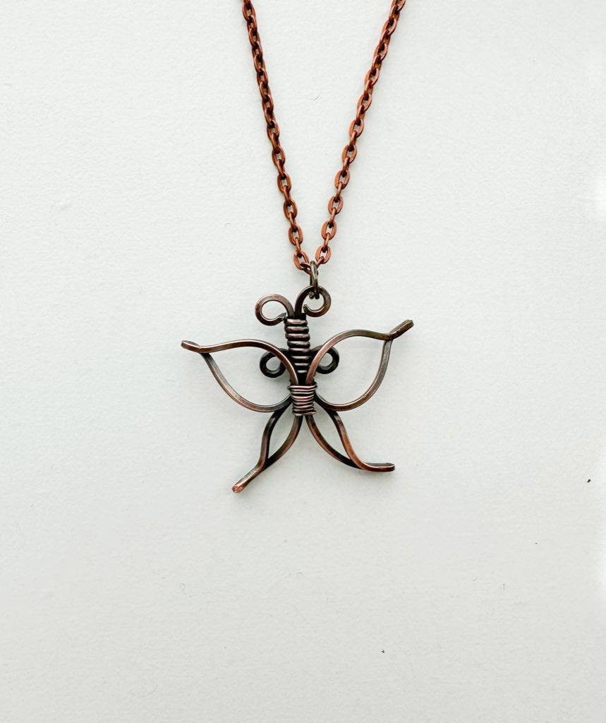 Copper Butterfly Necklace